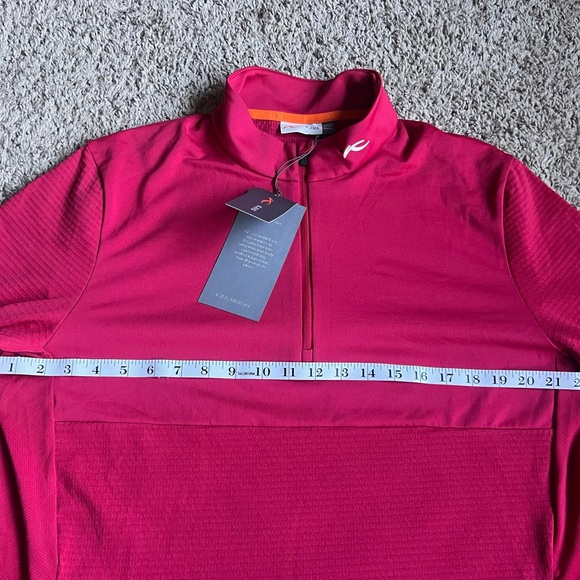 New KJUS Golf Pullover Q-Zip Shirt Spring Hill Golf Club Minnesota Red 54 XL - Picture 6 of 8